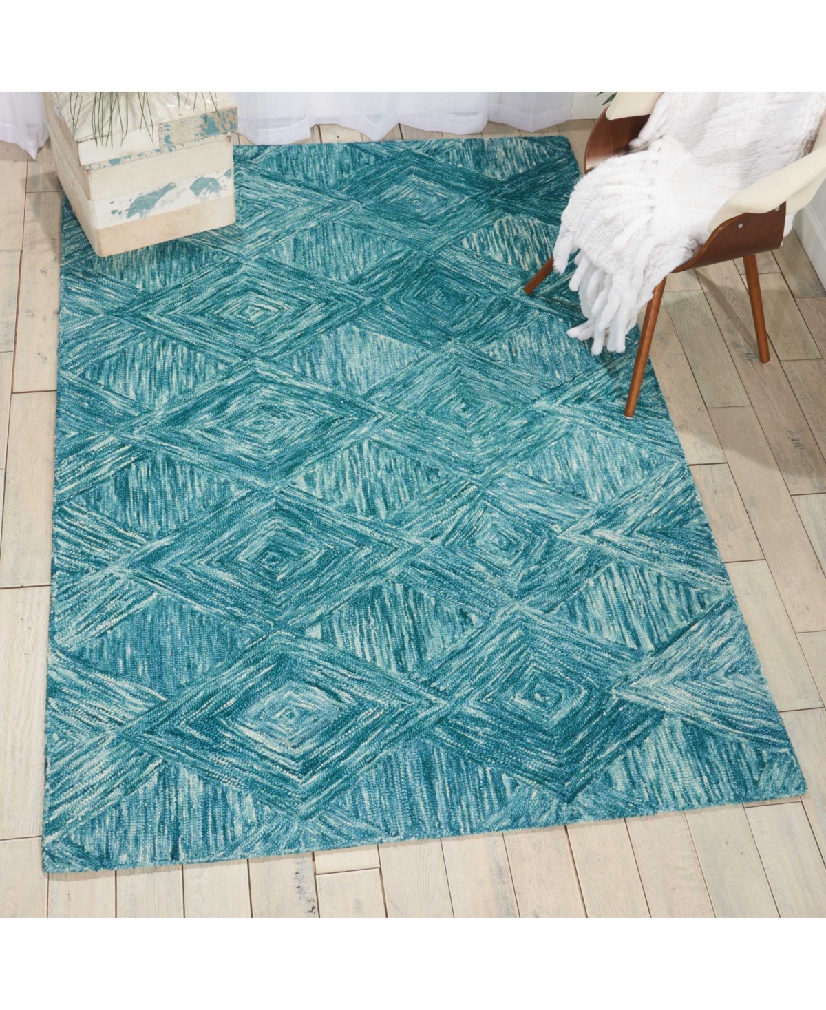 Nourison Home Interlock LNK01Area Rug - Aquamarine