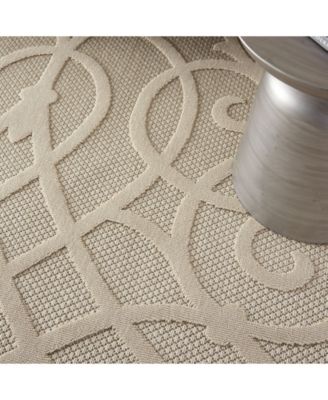 Cozumel CZM04 Cream 4' x 6' Outdoor Area Rug