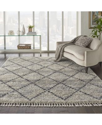 Oslo Shag OSL01 Silver 7'10" x 10'6" Area Rug