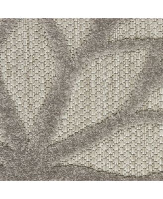 Aloha ALH05 Silver 7' x 10' Outdoor Area Rug