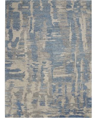 Ellora ELL01 Blue 7'9" x 9'9" Area Rug