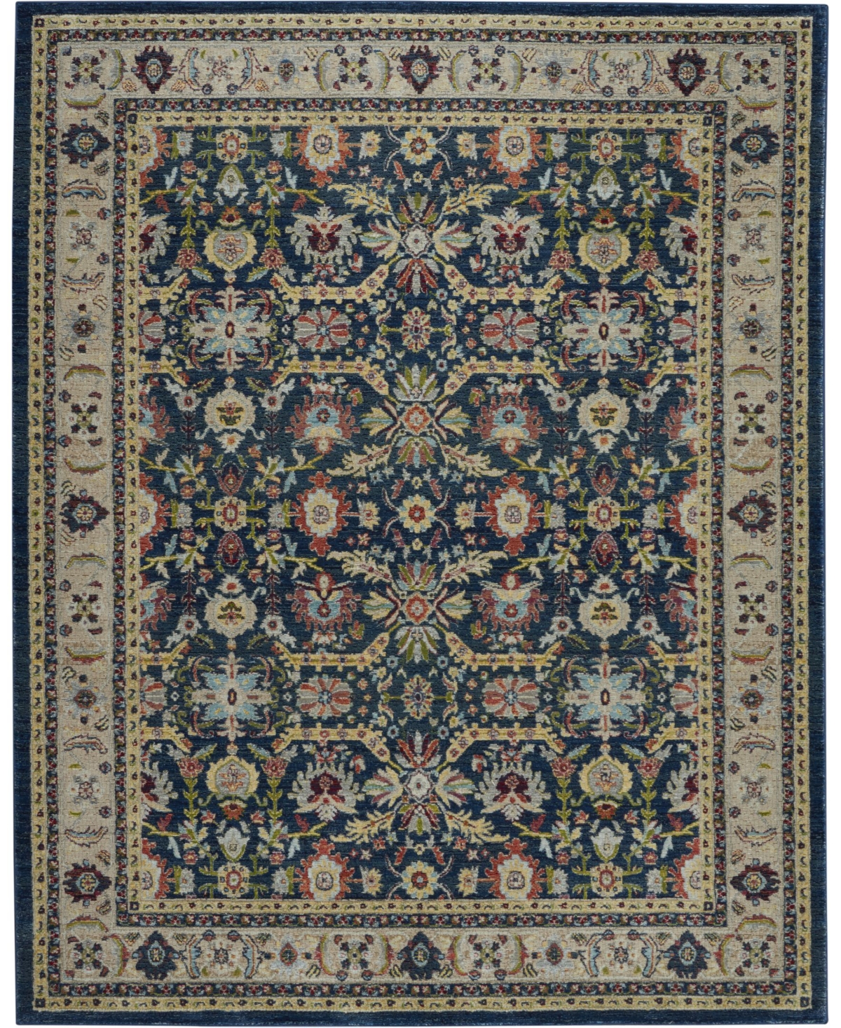 Nourison Home Ankara Global ANR13 Navy and Multi 8'10in x 11'10in Area Rug - Navy/multi