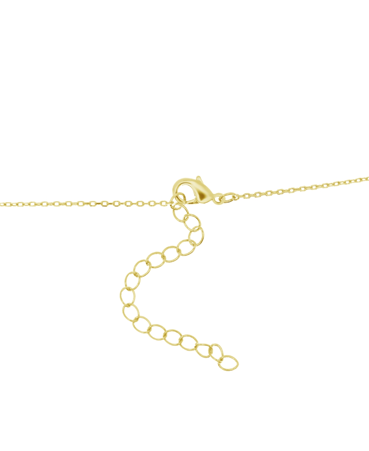 And Now This Cubic Zirconia Solitaire Pendant Necklace, 16" + 2" extender Gold Plate