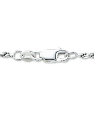 Sterling Silver Necklace, 20" Diamond Cut Rope Chain