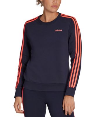 adidas originals authentic three stripe high neck sweatshirt in yellow