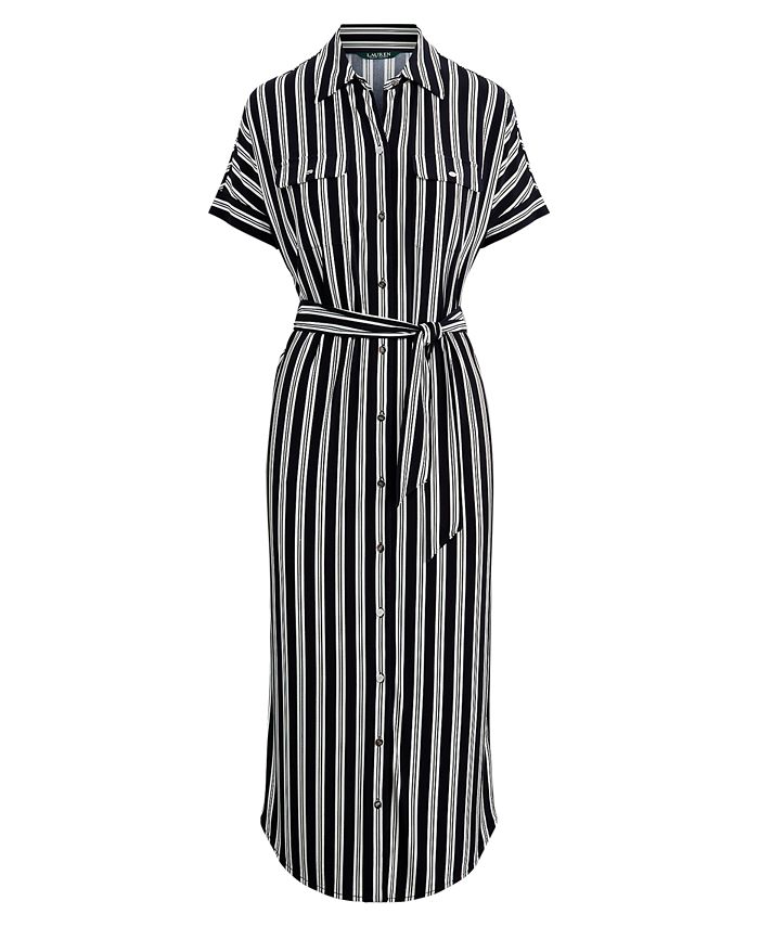 Lauren Ralph Lauren Petite Striped Shirtdress - Macy's