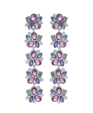 image of T Tahari Candied Floral Linear Earring