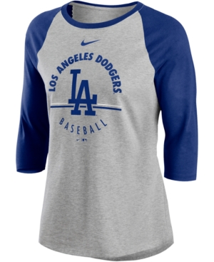 Nike Women's Los Angeles Dodgers Encircled Tri-blend Raglan Shirt