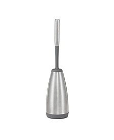 Slim Design Toilet Brush Caddy with Rubber Tip Head