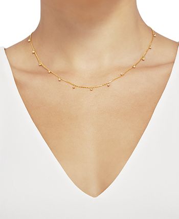 Macy's - Cubic Zirconia Dangle 18" Statement Necklace in 14k Gold
