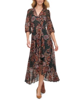 Calvin Klein - Printed Chiffon Maxi Dress