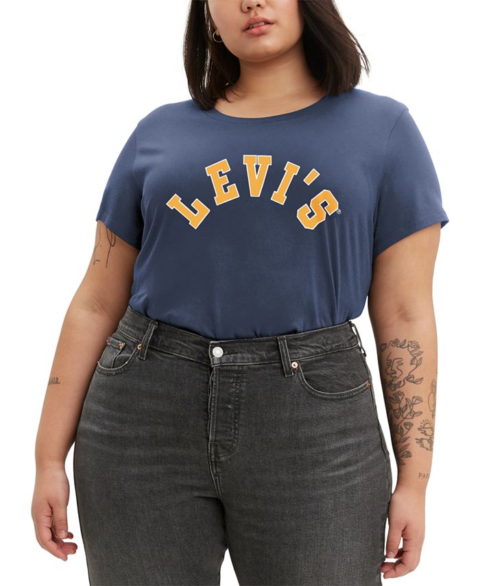 Levi's Size Cotton Perfect Logo T-Shirt - Macy's