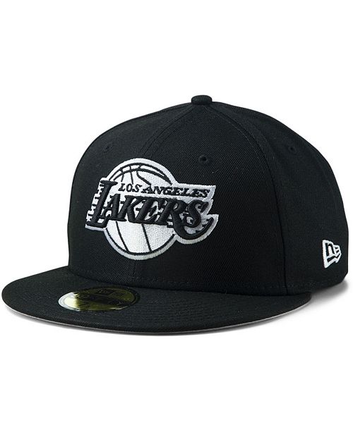 New Era Los Angeles Lakers Black White 59fifty Cap Reviews Sports Fan Shop By Lids Men Macy S