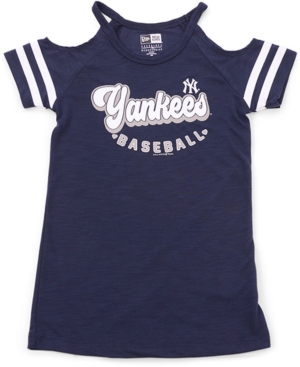 New Era Girls New York Yankees Cold-Shoulder Top