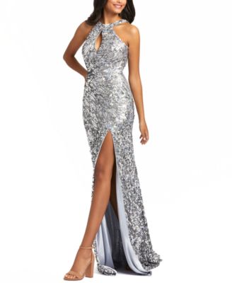 mac duggal halter dress