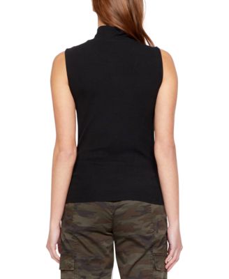 Essential Sleeveless Mock-Neck Sweater