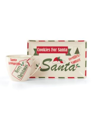 Lenox - Cookies & Milk For Santa 2-Piece Tray & Mug Set