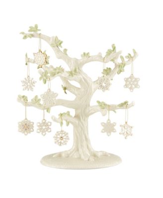 Lenox Snowflake 10 Piece Ornament & Tree Set