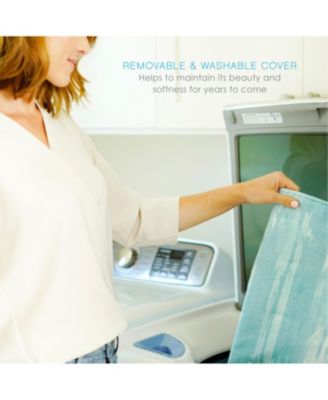 PureRelief Luxe Micromink Heating Pad - Aqua Paint