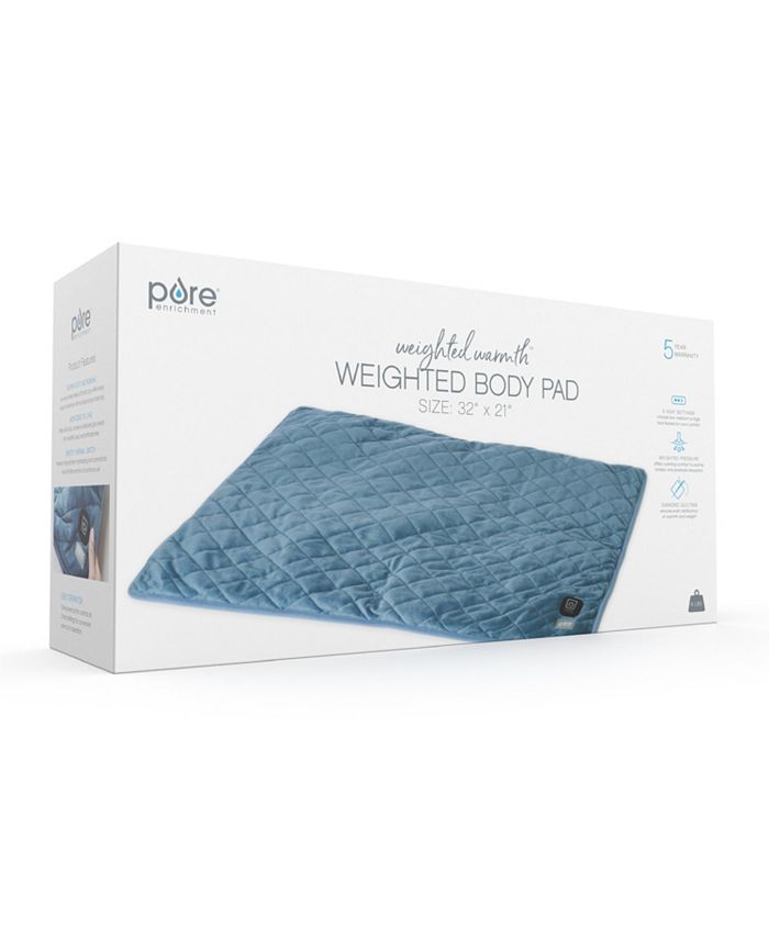 Pure Enrichment WeightedWarmth 3-in-1 Back & Neck Heating Pad - 3 Heat  Settings 3 Massage Speeds & 2.6 lbs of Weighted Pressure - 32 x 24 with  Plush Fabric & Dry/Moist Heat for Back Pain