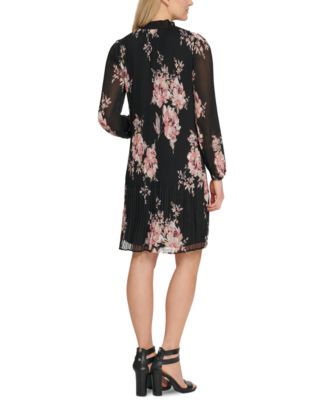 DKNY ROUND NECK ELBOW SLEEVE COLOR BLOCK SHEATH - Jersey Dress - Black/eggshell/black