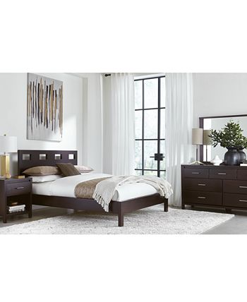 Furniture Nevis Riva Bedroom 3 Pc. Set Queen Bed Dresser Night
