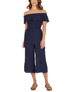 Bcx Juniors' Off-The-Shoulder Jumpsuit