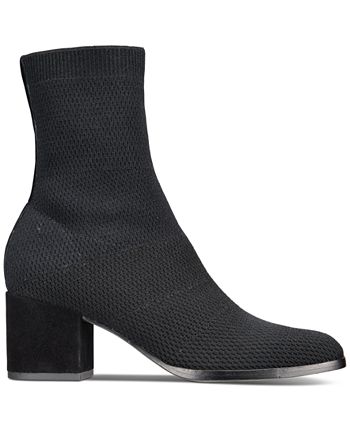 Eileen Fisher Ohm Stretch Knit Block Heel Booties Macy s