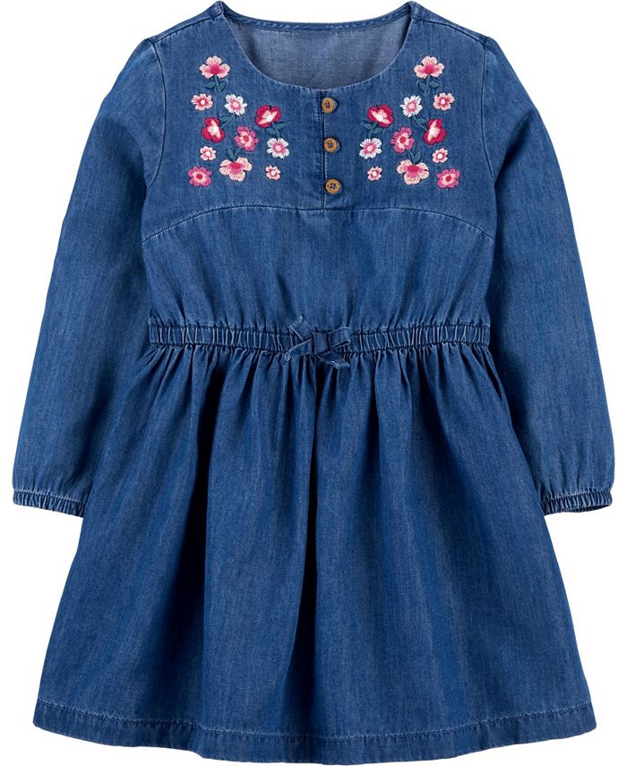 Embroidered discount jean dress