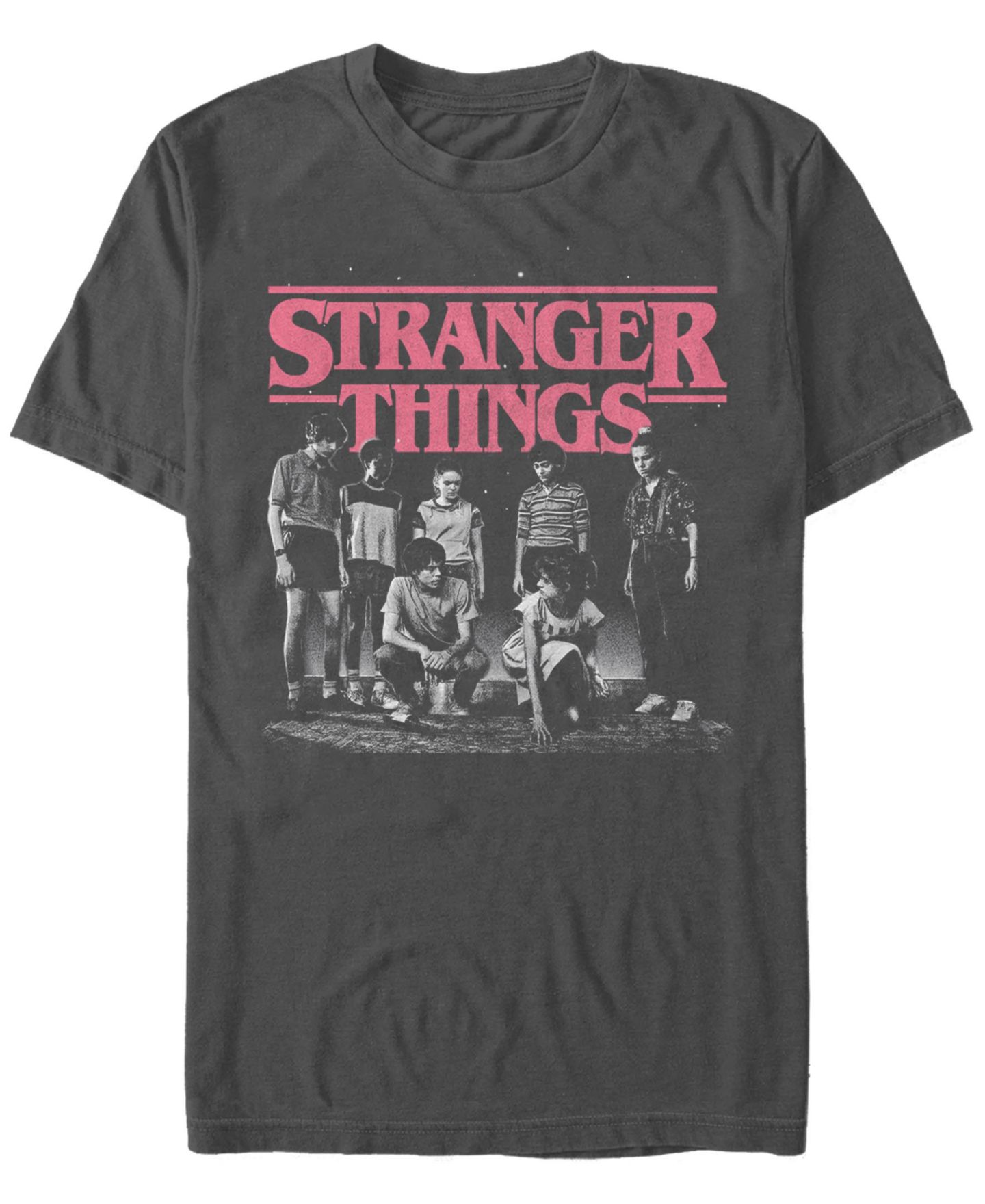 Мужская футболка Fifth Sun Stranger Things Faded Cast Poster Short Sleeve, цвет: Угольный — фото 1