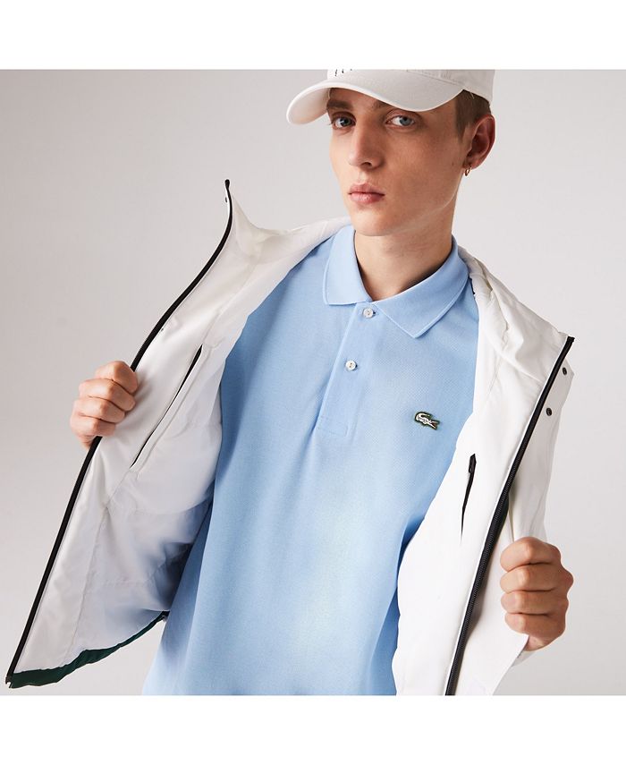 Lacoste Men's Regular Fit Asymmetrical Colorblocked Waterproof Jacket ...