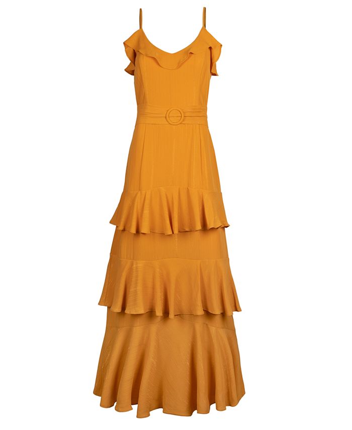 Rachel roy discount ruffled maxi dress