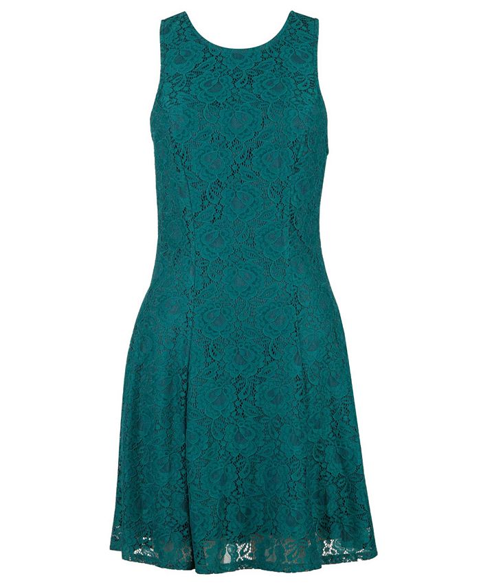 Speechless Juniors' Lace Fit & Flare Dress - Macy's