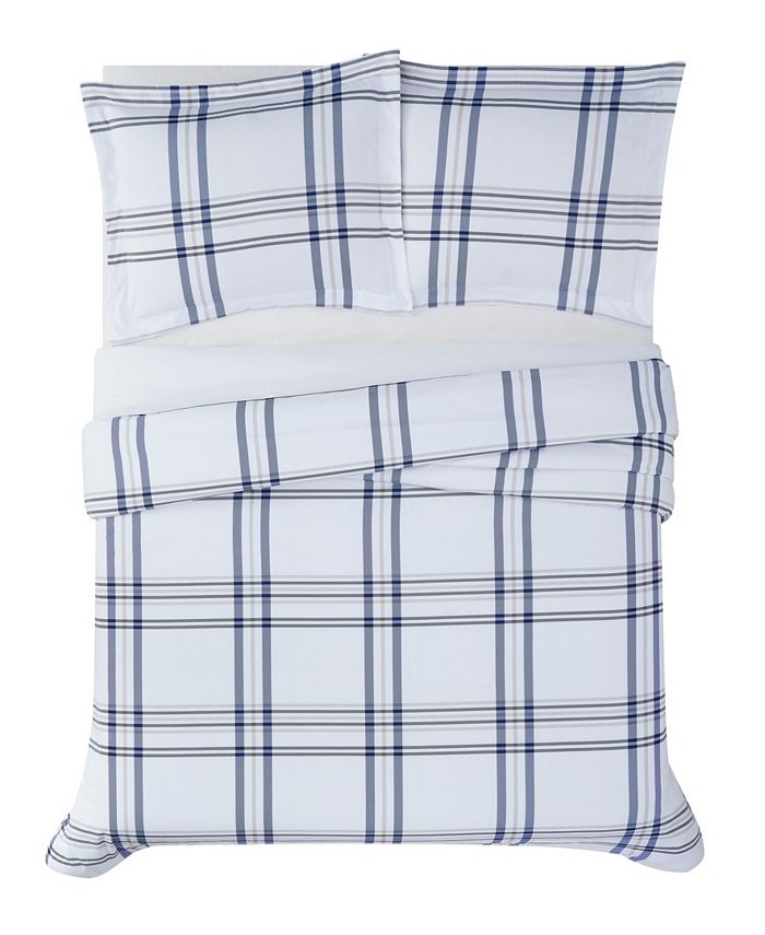 London Fog Kent Plaid 3 Piece Comforter Set, King Macy's