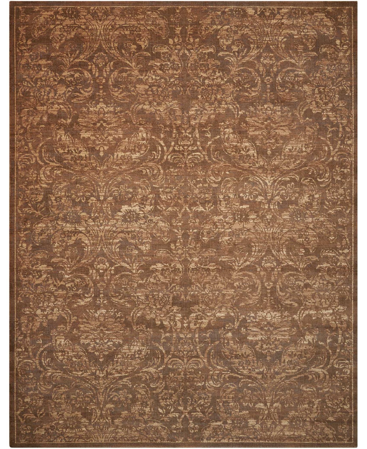 Nourison Home Silken Allure SLK19 Chocolate 8'6in x 11'6in Area Rug - Chocolate