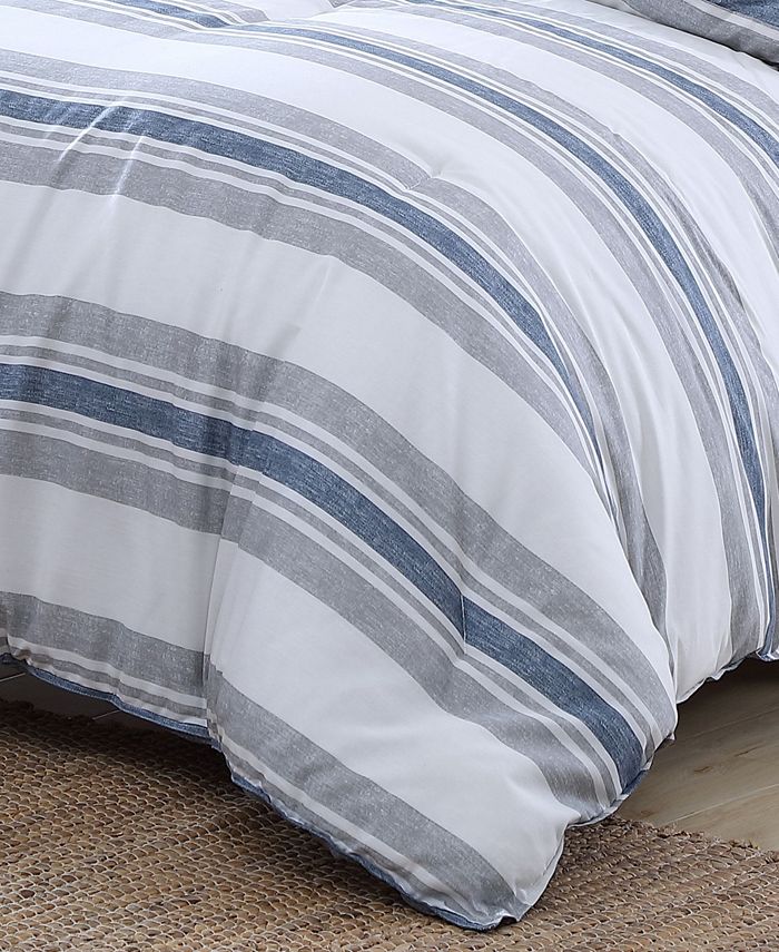 Nautica Bay Shore Reversible 3Piece Comforter Set, King & Reviews