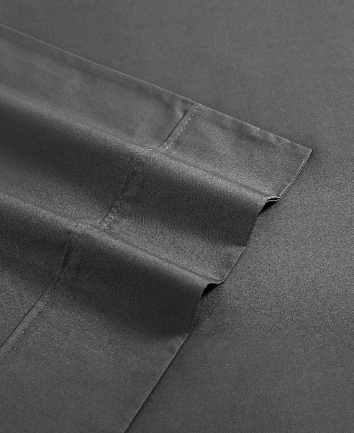 Nautica Solid Cotton Percale 3-piece Sheet Set, Twin In Gray