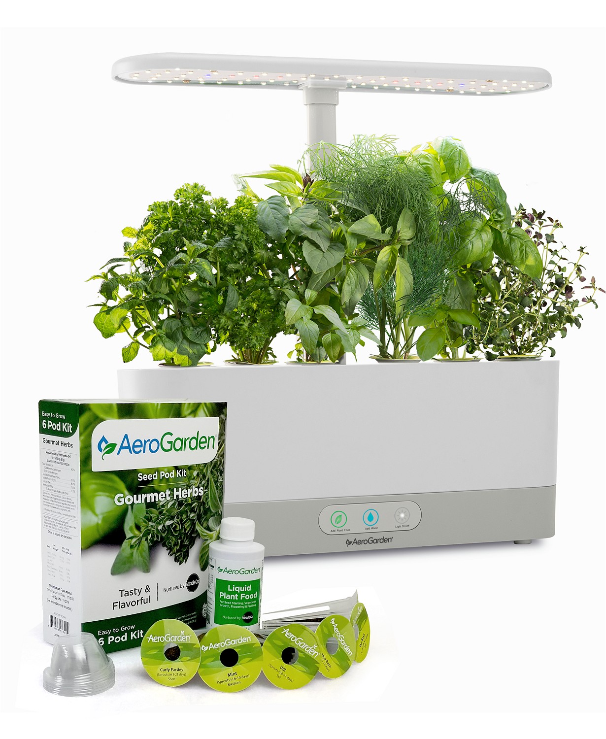 Aerogarden Harvest Slim Indoor Garden With Herbs Seed Pod Kit