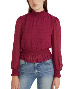 image of Lucy Paris Clip-Dot Peplum-Hem Top