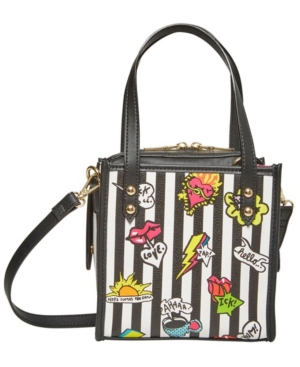 Betsey Johnson Two In One Icons Small Tote In Stripe