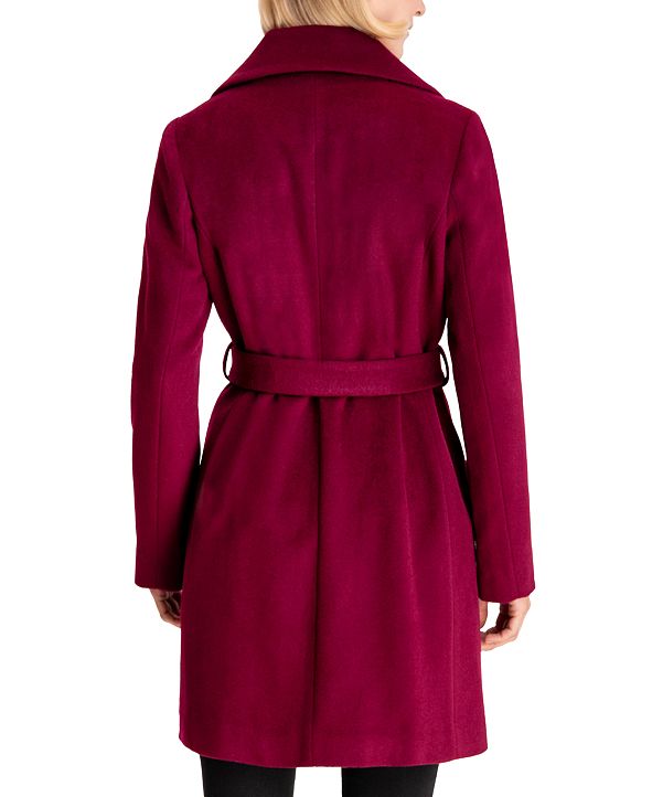 Michael Kors Belted Wrap Coat, Created for Macy's & Reviews - Coats ...