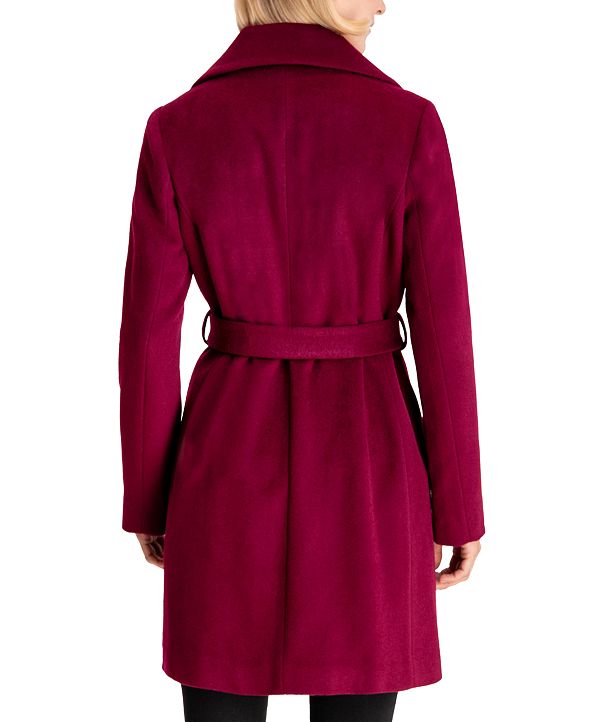 Michael Kors Belted Wrap Coat, Created for Macy's & Reviews Coats Women Macy's