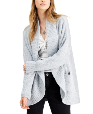 image of Say What? Juniors- Plush Open-Front Cardigan