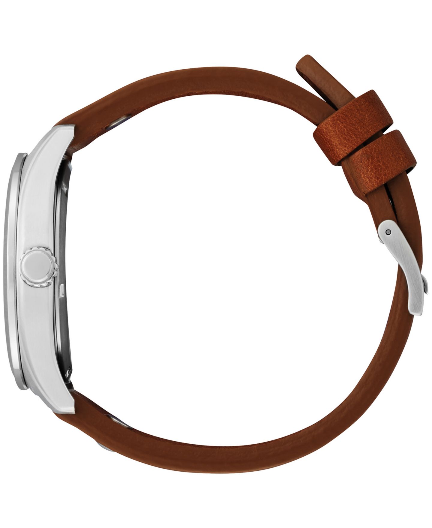 Мужские часы Citizen Mickey Aviator Brown Leather Strap Watch 40mm — фото 2