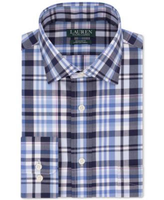 Lauren Ralph Lauren - Men's Classic/Regular-Fit Non-Iron Ultraflex Performance Stretch Plaid Dress Shirt