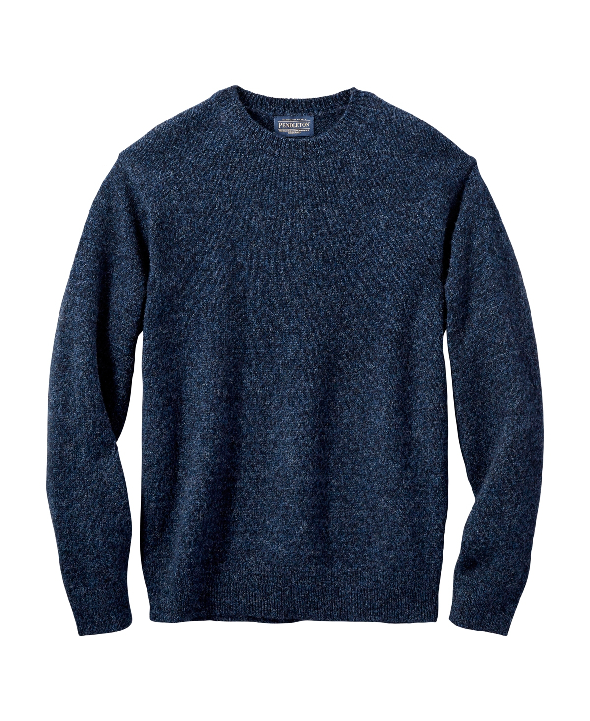 Mens Shetland Crew Sweater - Indigo Heather