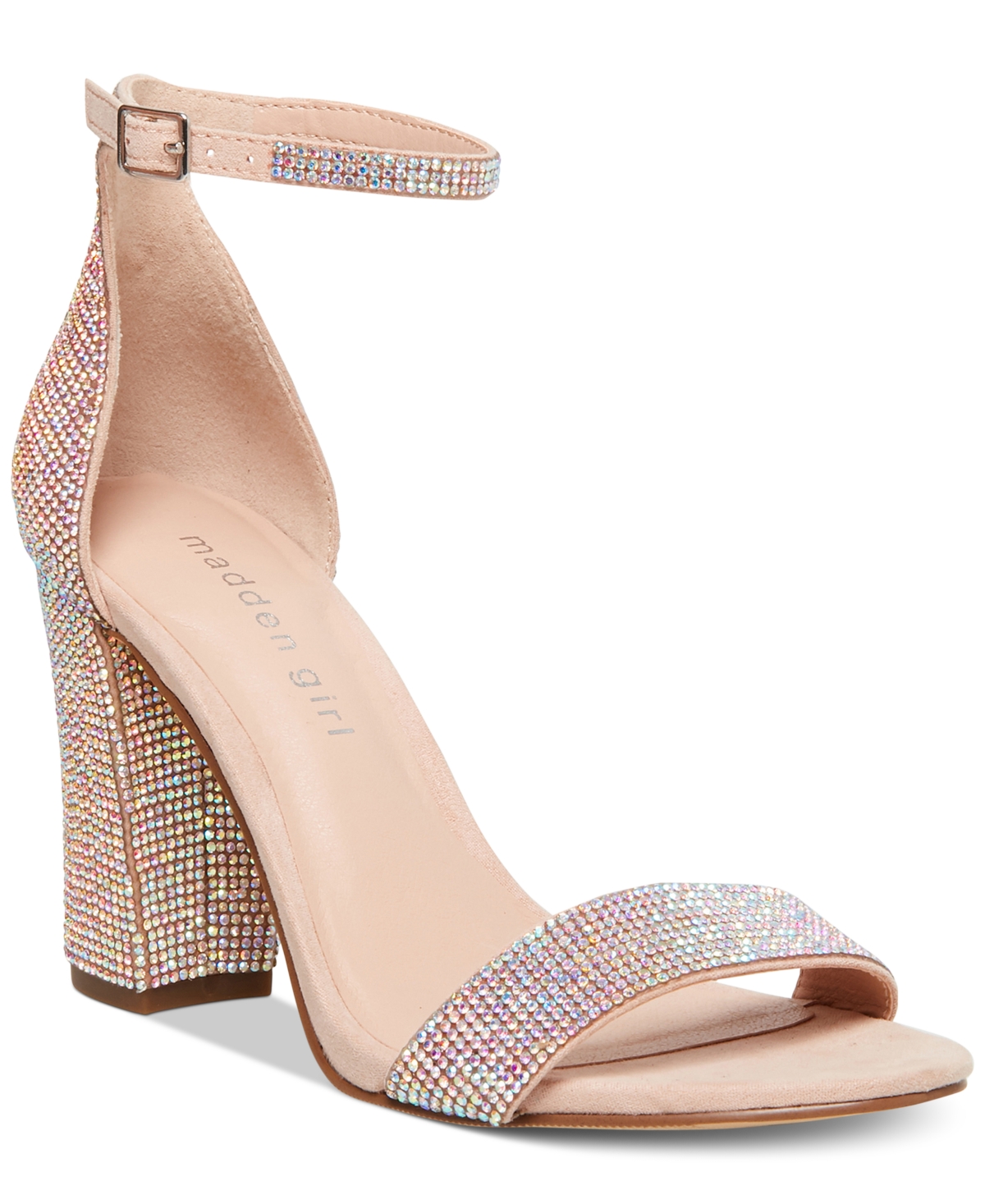 Blush rhinestone heels 2025