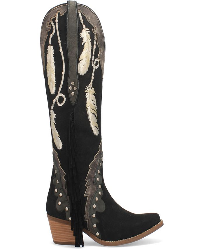 Dingo Women's Di952-410 Fashion Bootie - Studded Leather Ankle Boot With Zipper