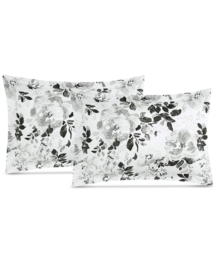 Pem America Black and White 2Pc. FloralPrint Twin Comforter Set, a