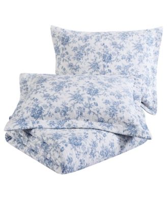 Laura Ashley Walled Garden Reversible 3 Piece Quilt Set, King